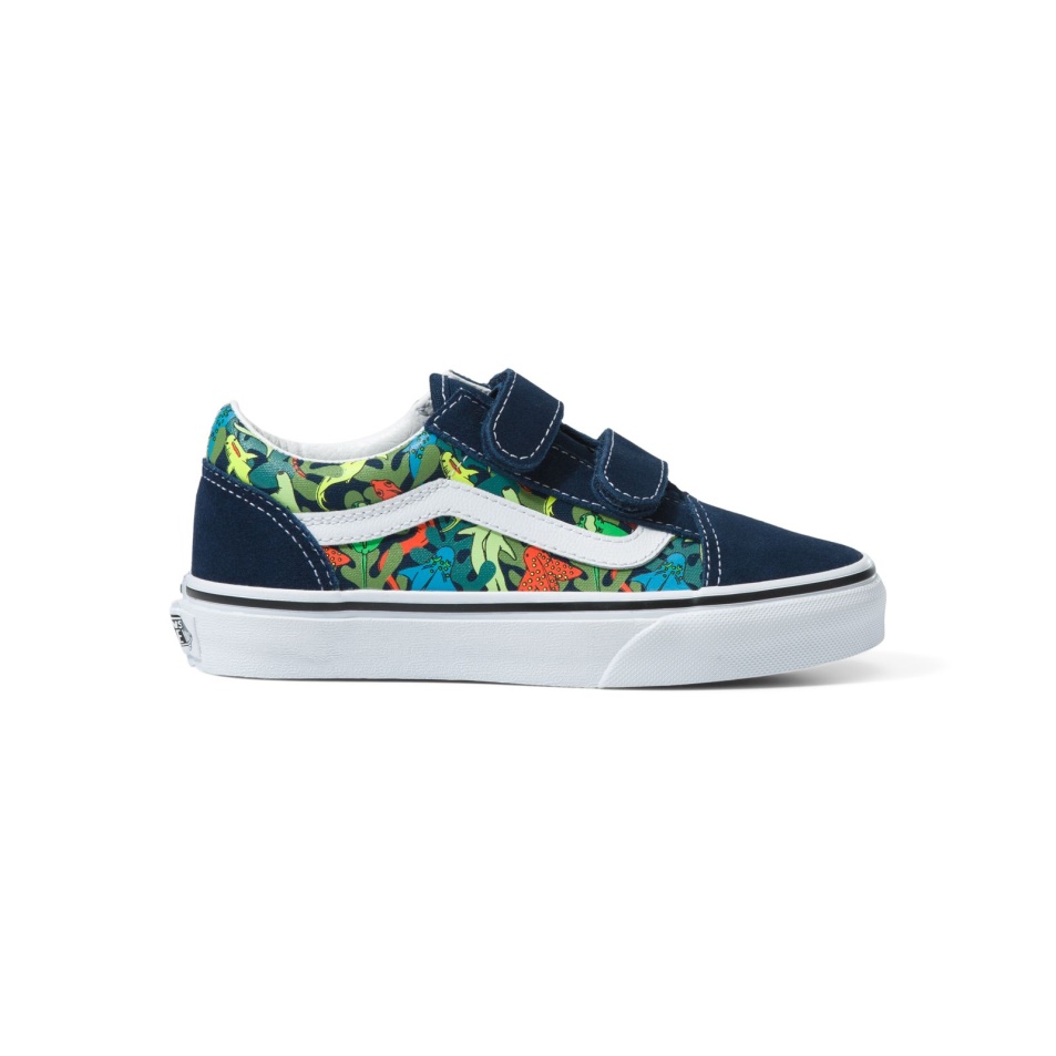 Vans Kids Old Skool V Glow Cápák Ruha Blues