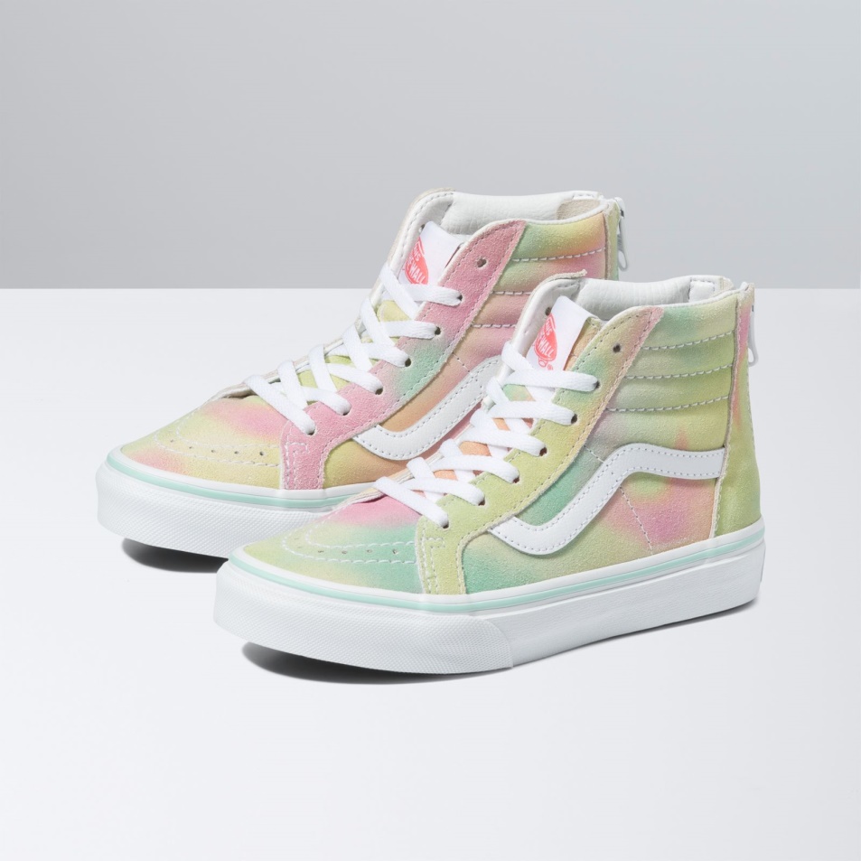 Furgonok Gyerek Szivárvány Velúr Sk8-hi Zip Pasztell Multi