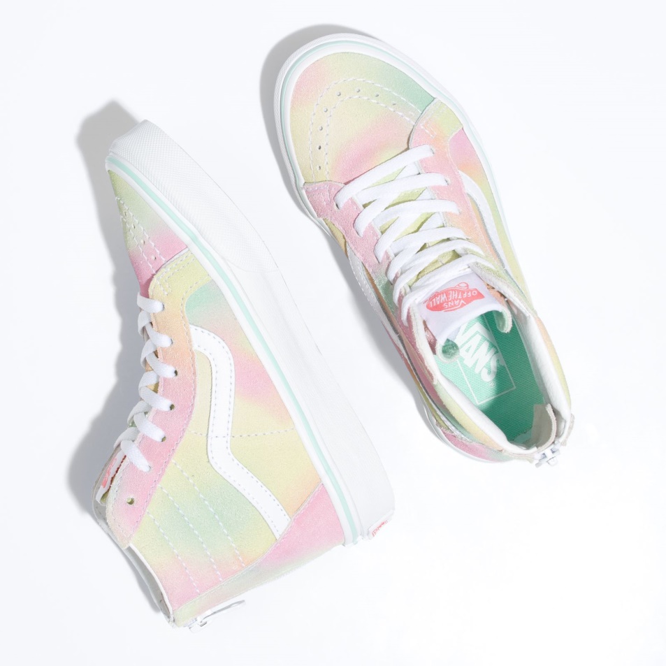 Furgonok Gyerek Szivárvány Velúr Sk8-hi Zip Pasztell Multi