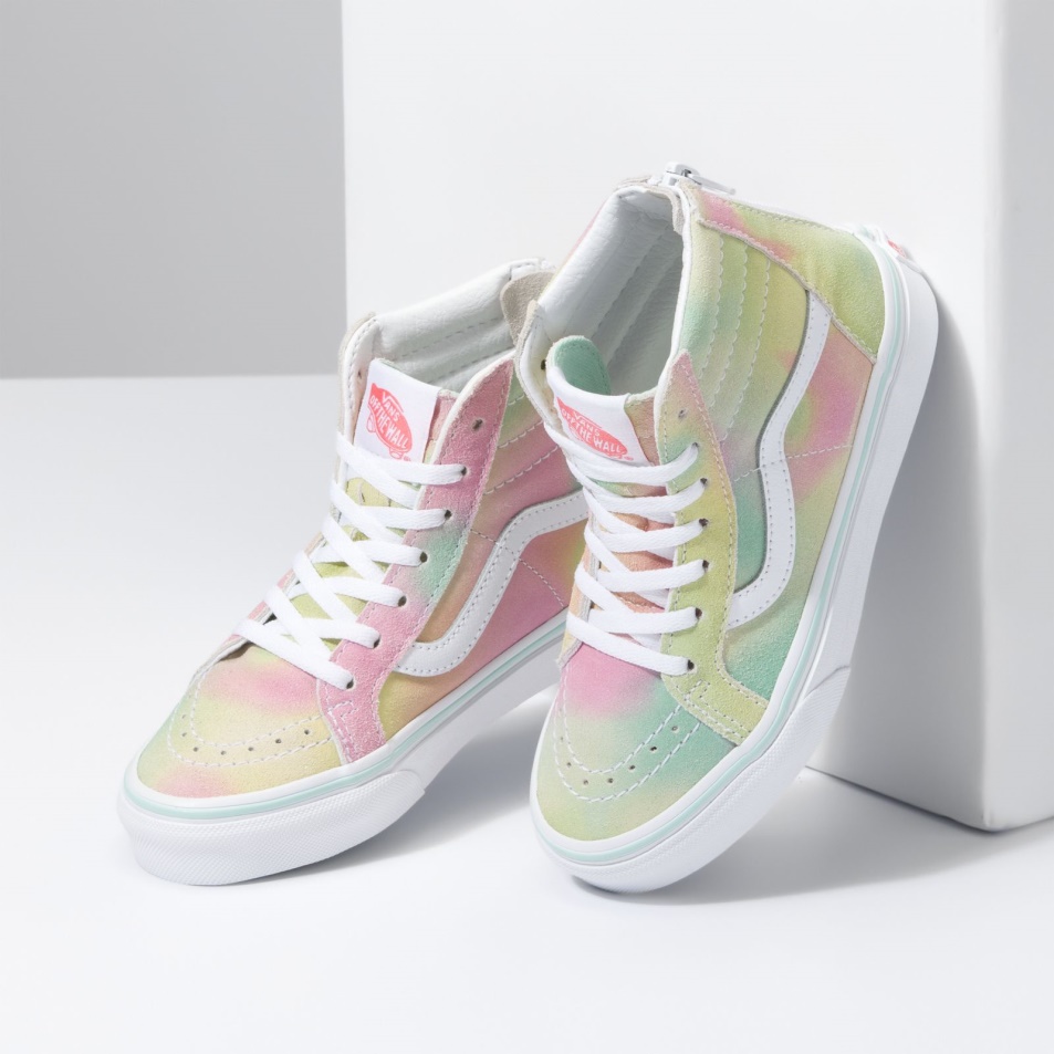 Furgonok Gyerek Szivárvány Velúr Sk8-hi Zip Pasztell Multi