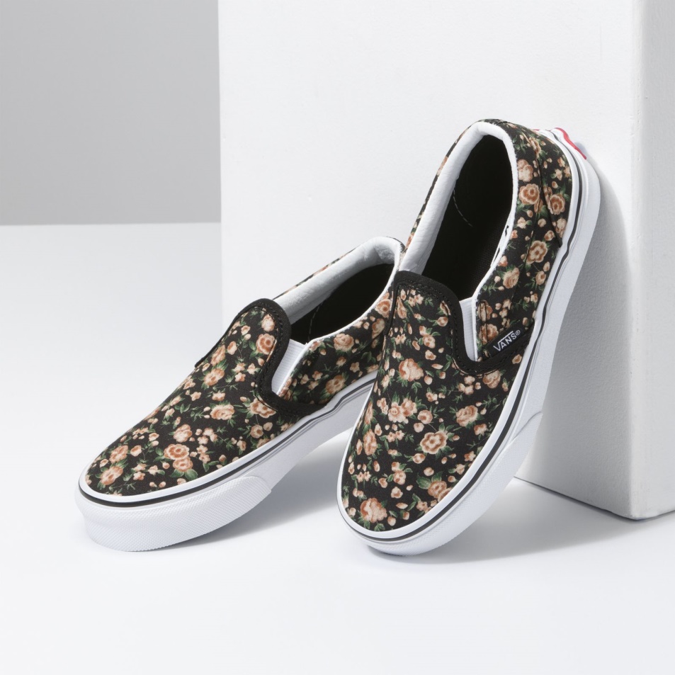 Vans Kids Rose Dreams Klasszikus Bebújós Fekete-fehér