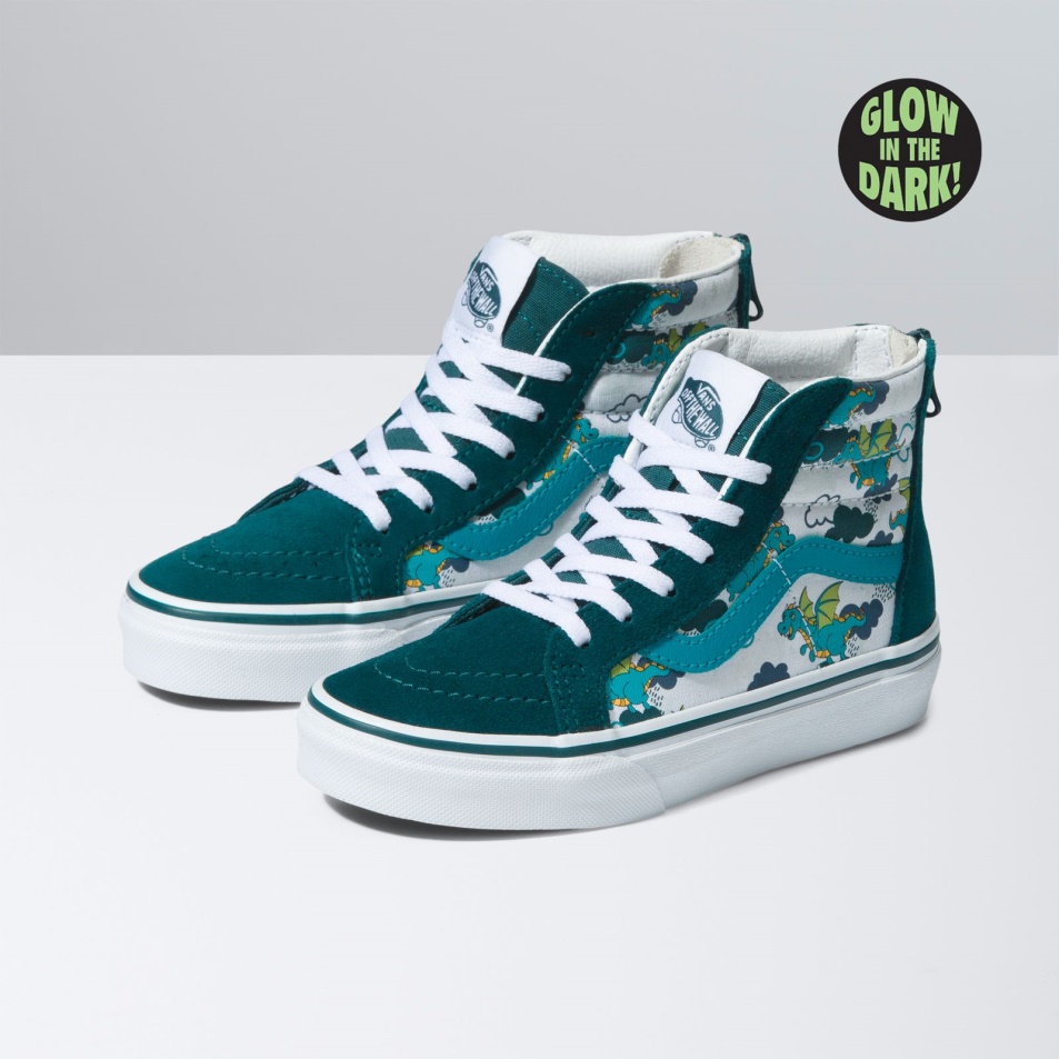 Vans Kids Sk8-hi Zip Mythical Glow Mély Kékeszöld
