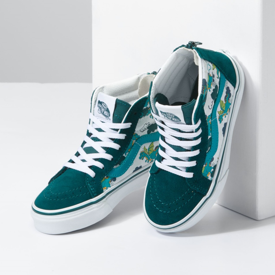 Vans Kids Sk8-hi Zip Mythical Glow Mély Kékeszöld