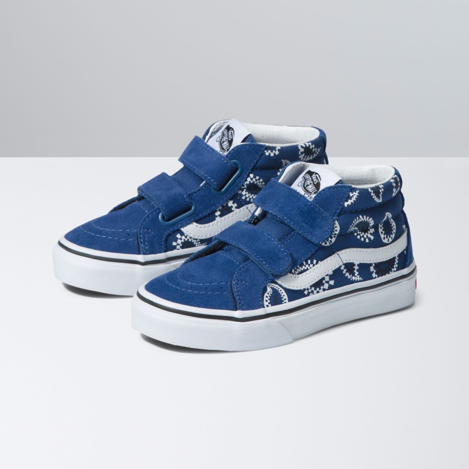 Vans Kids Sk8-mid Reissue V Check Paisley Navy