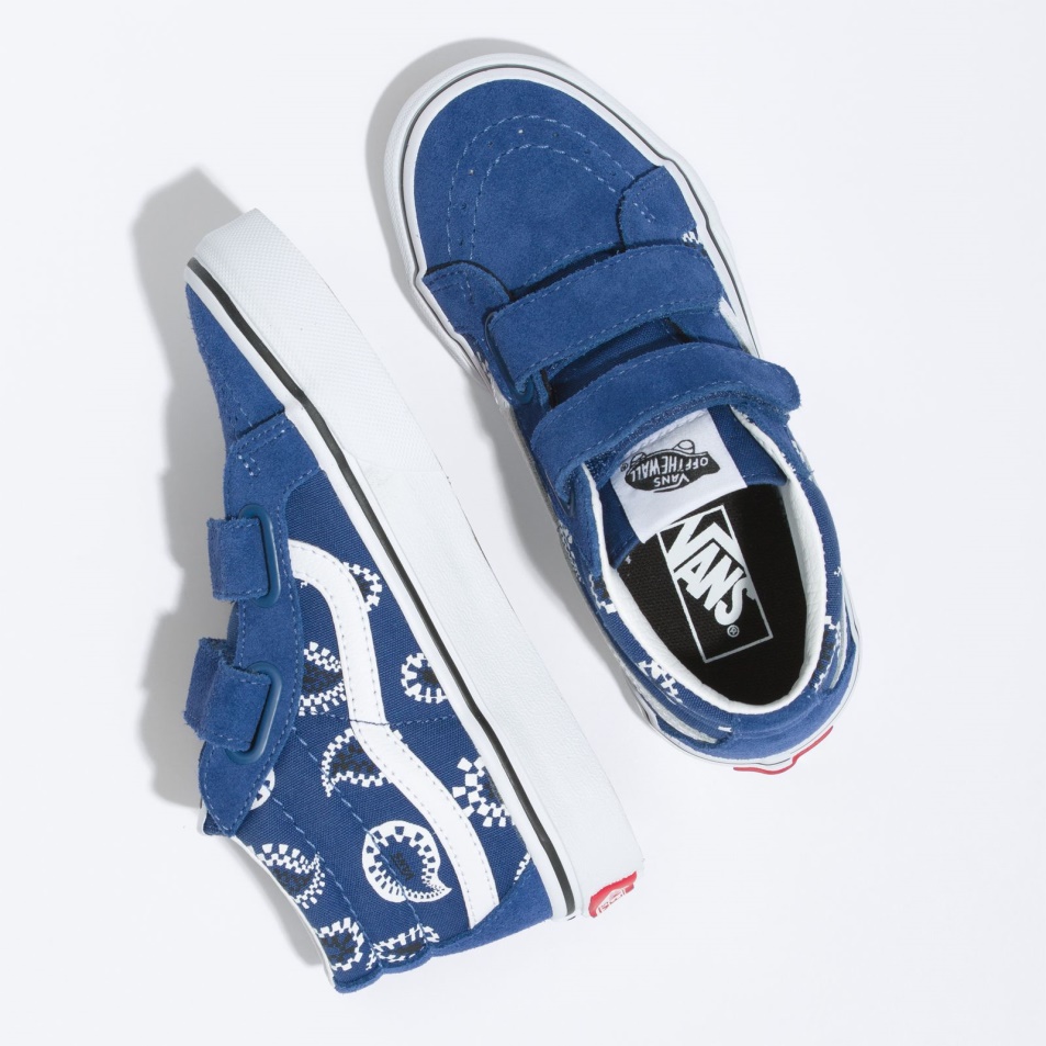 Vans Kids Sk8-mid Reissue V Check Paisley Navy