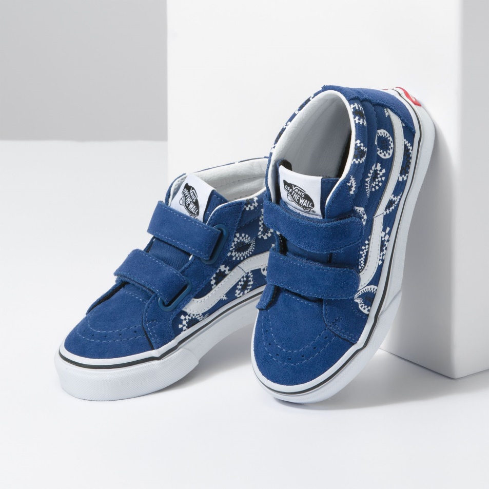 Vans Kids Sk8-mid Reissue V Check Paisley Navy