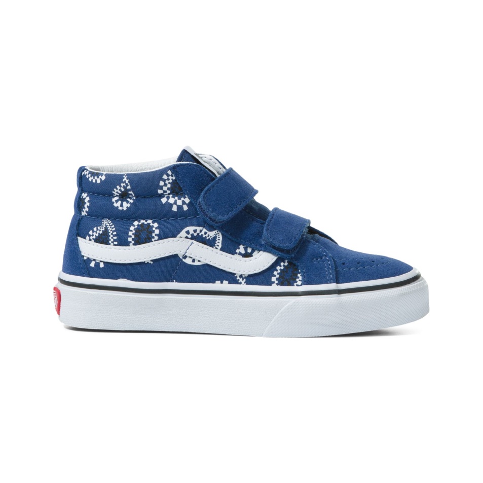 Vans Kids Sk8-mid Reissue V Check Paisley Navy