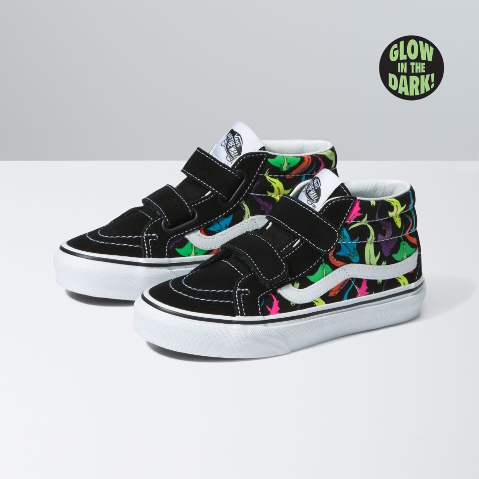 Vans Kids Sk8-mid Reissue V Glow Cápák Fekete Multi