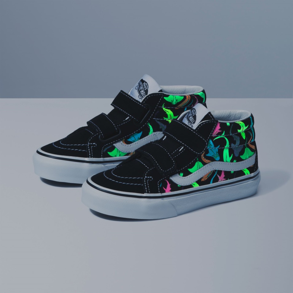 Vans Kids Sk8-mid Reissue V Glow Cápák Fekete Multi