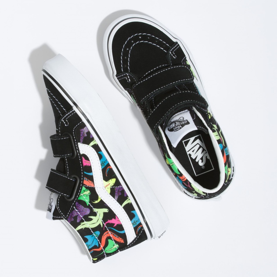 Vans Kids Sk8-mid Reissue V Glow Cápák Fekete Multi
