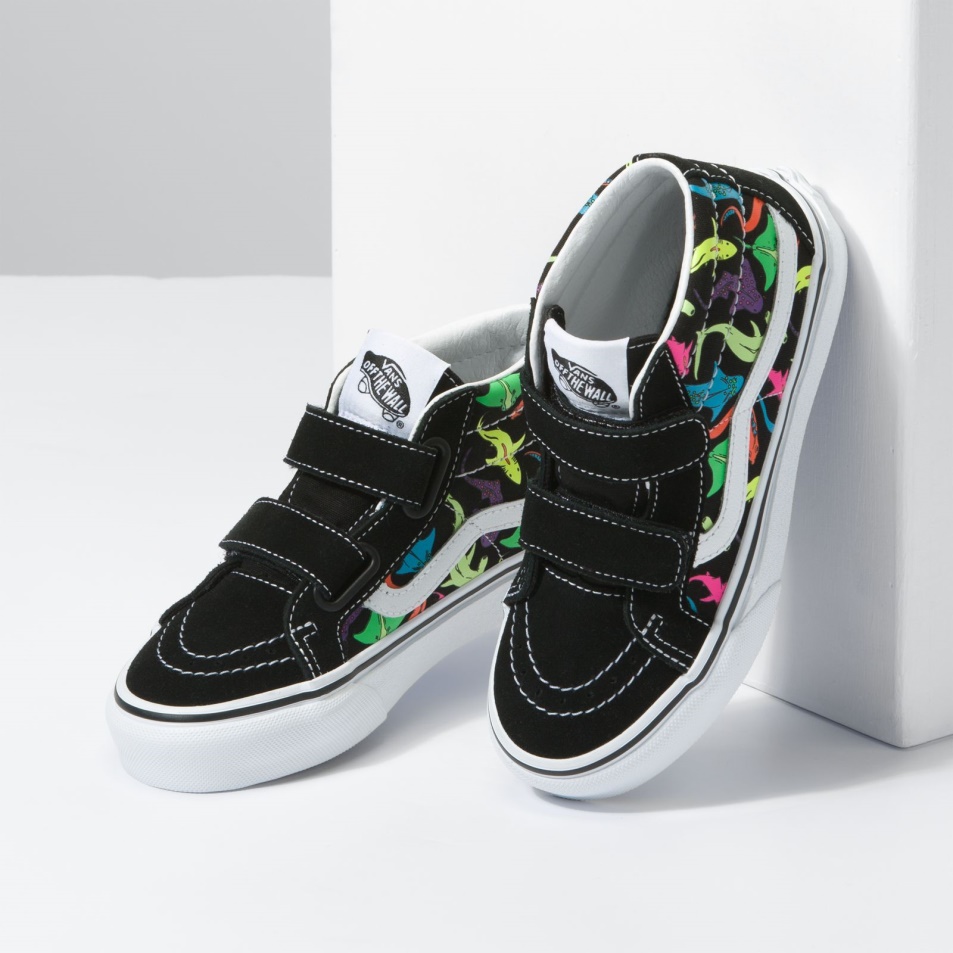 Vans Kids Sk8-mid Reissue V Glow Cápák Fekete Multi