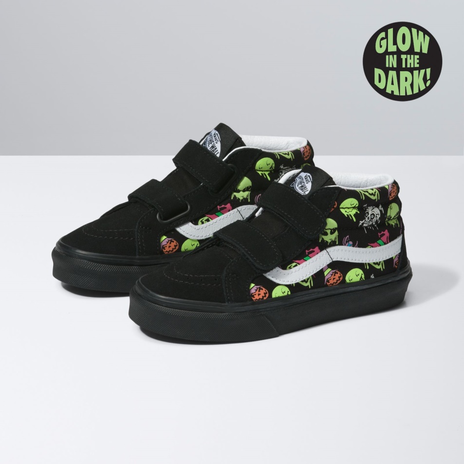 Vans Kids Trippy Drip Glow Sk8-mid Reissue V Fekete