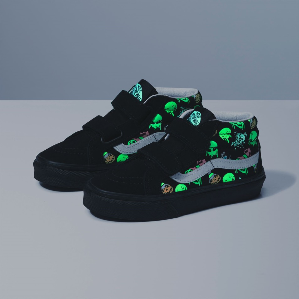 Vans Kids Trippy Drip Glow Sk8-mid Reissue V Fekete