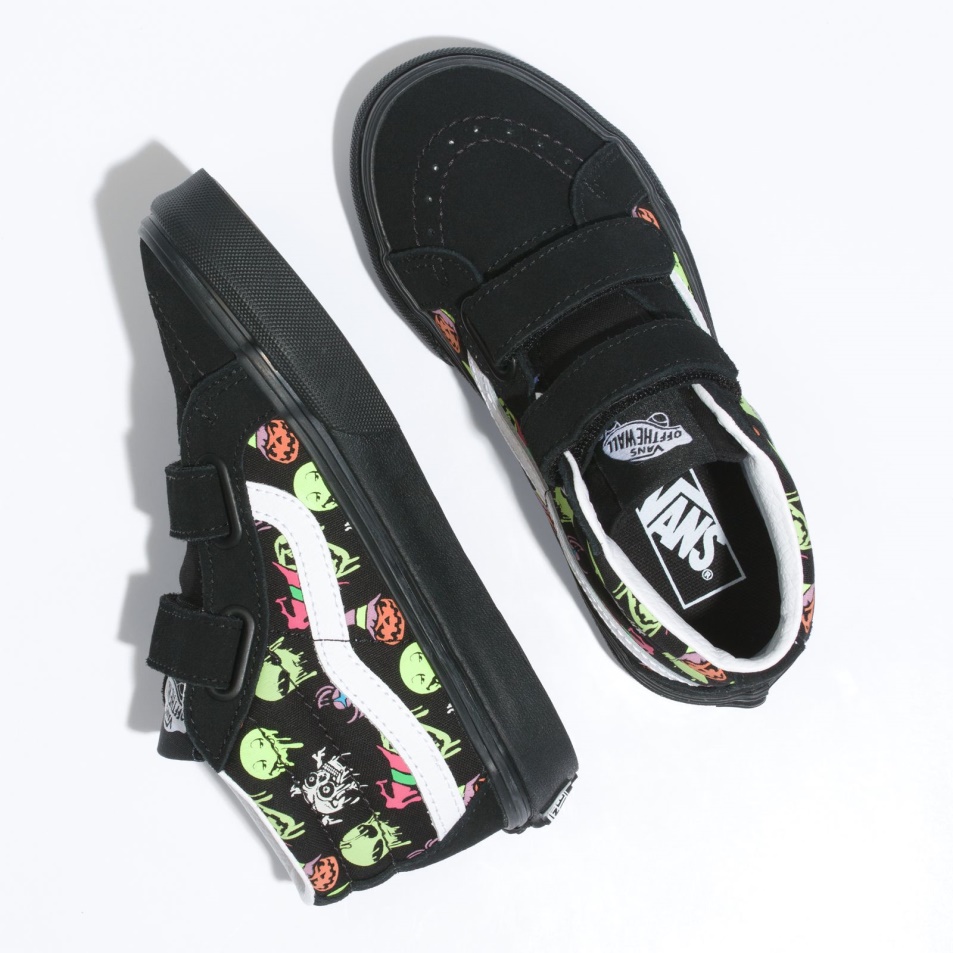 Vans Kids Trippy Drip Glow Sk8-mid Reissue V Fekete