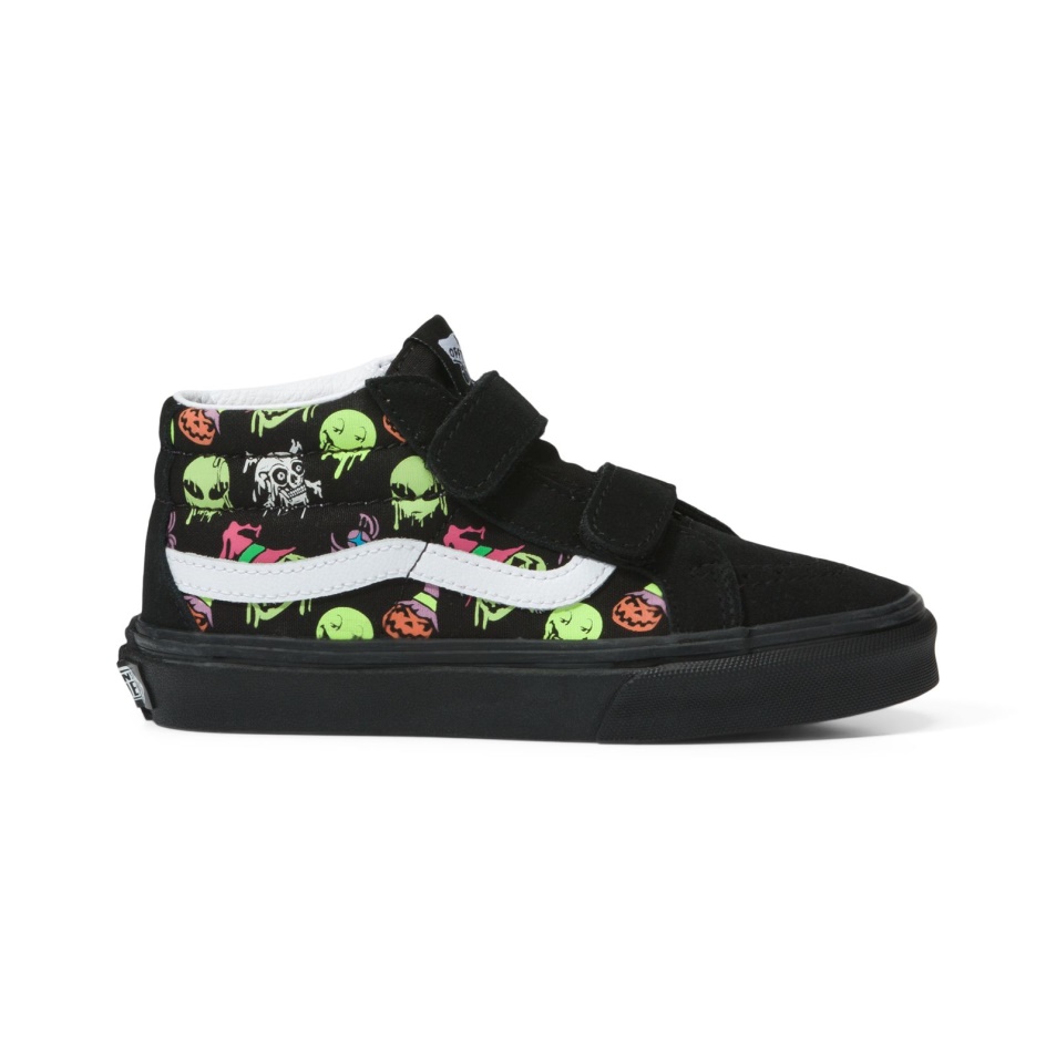 Vans Kids Trippy Drip Glow Sk8-mid Reissue V Fekete