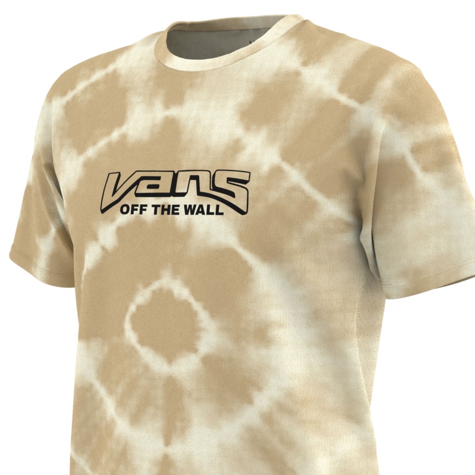 Vans Logó Nyakkendő Festék Póló Antik Fehér-taos Taupe