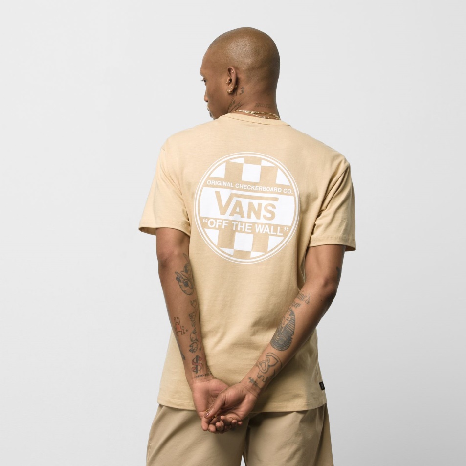 Furgonok Le A Falról Check Graphic Tee Taos Taupe