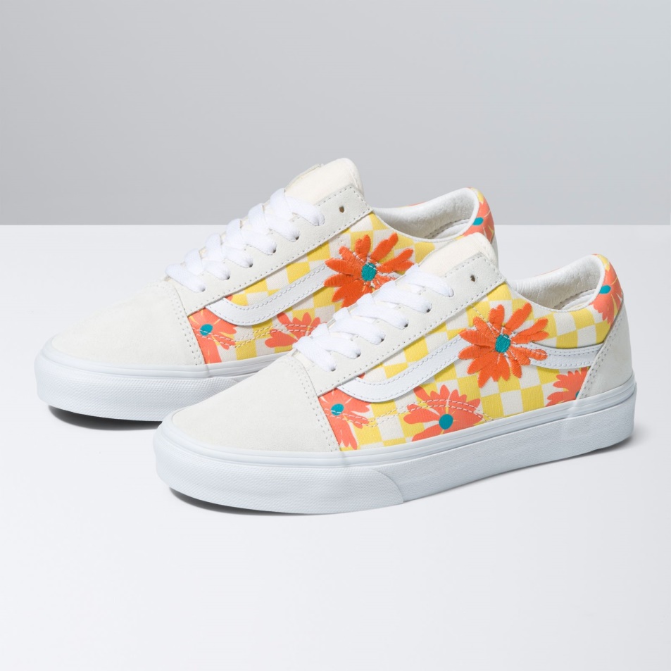 Vans Old Skool Virágos Blanc De Blanc