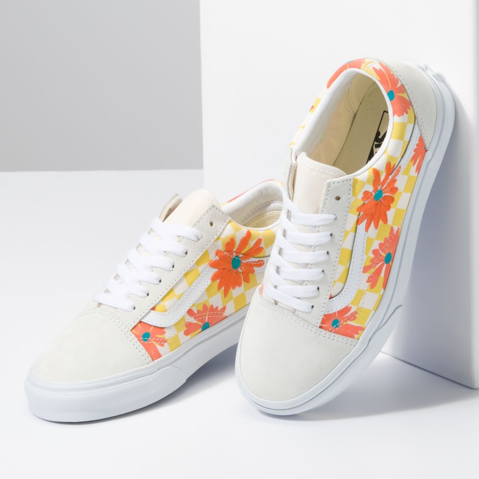 Vans Old Skool Virágos Blanc De Blanc