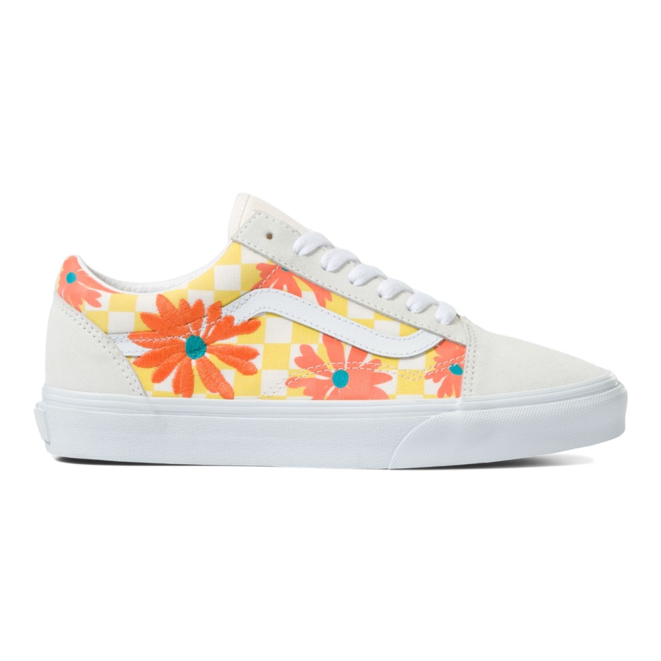 Vans Old Skool Virágos Blanc De Blanc