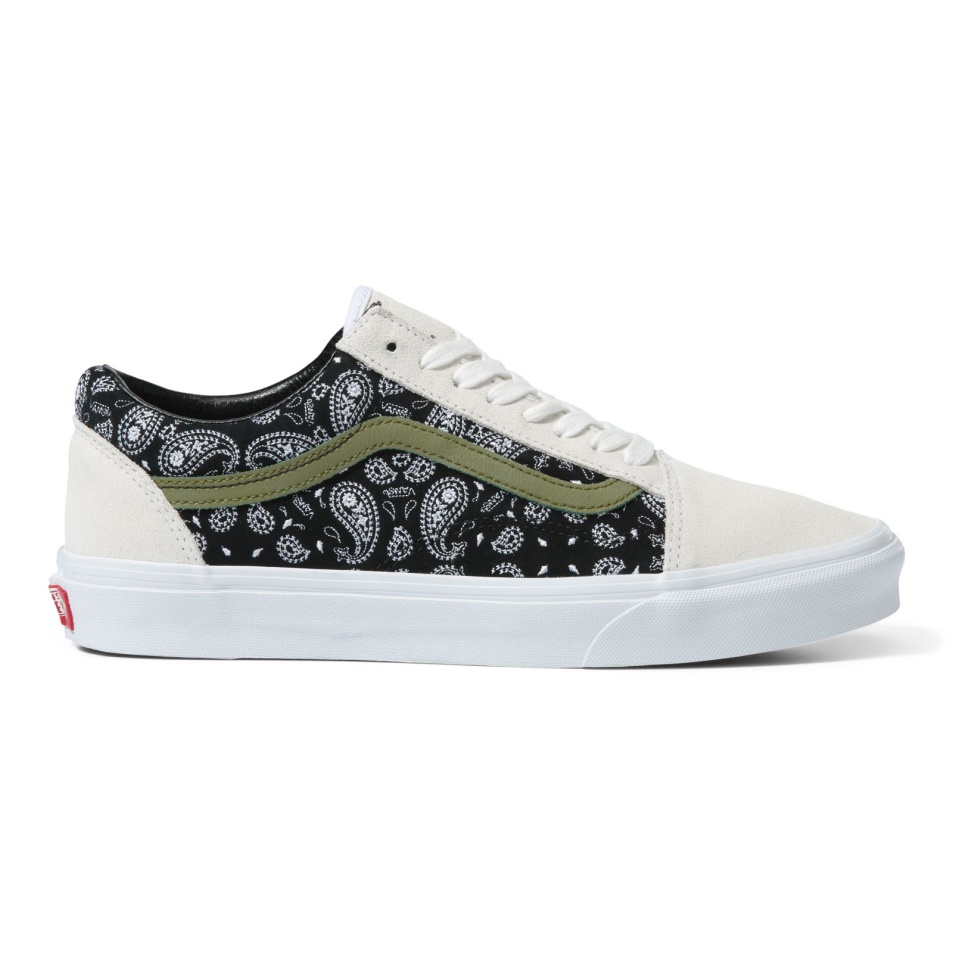 Vans Old Skool Paisley Velúr Fehér-fekete