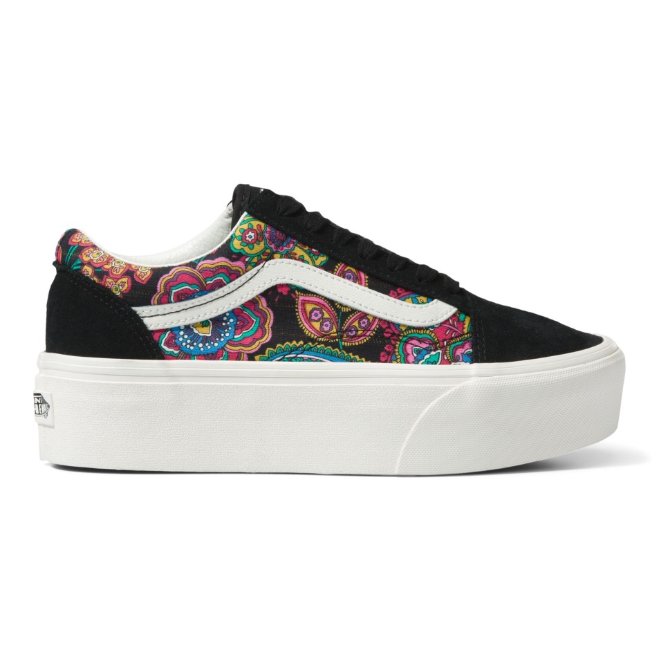 Vans Old Skool Stackform Paisley Bloom Fekete