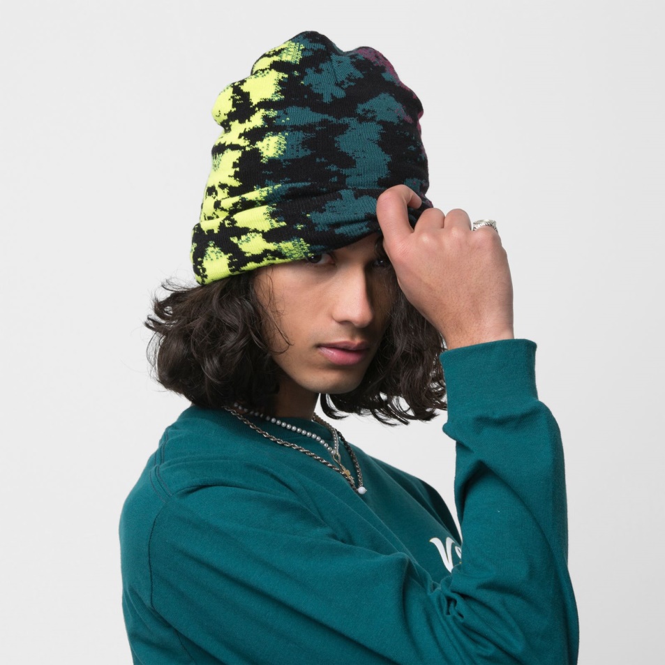 Vans Parkview Mandzsetta Beanie Fekete-lila-lime Puncs