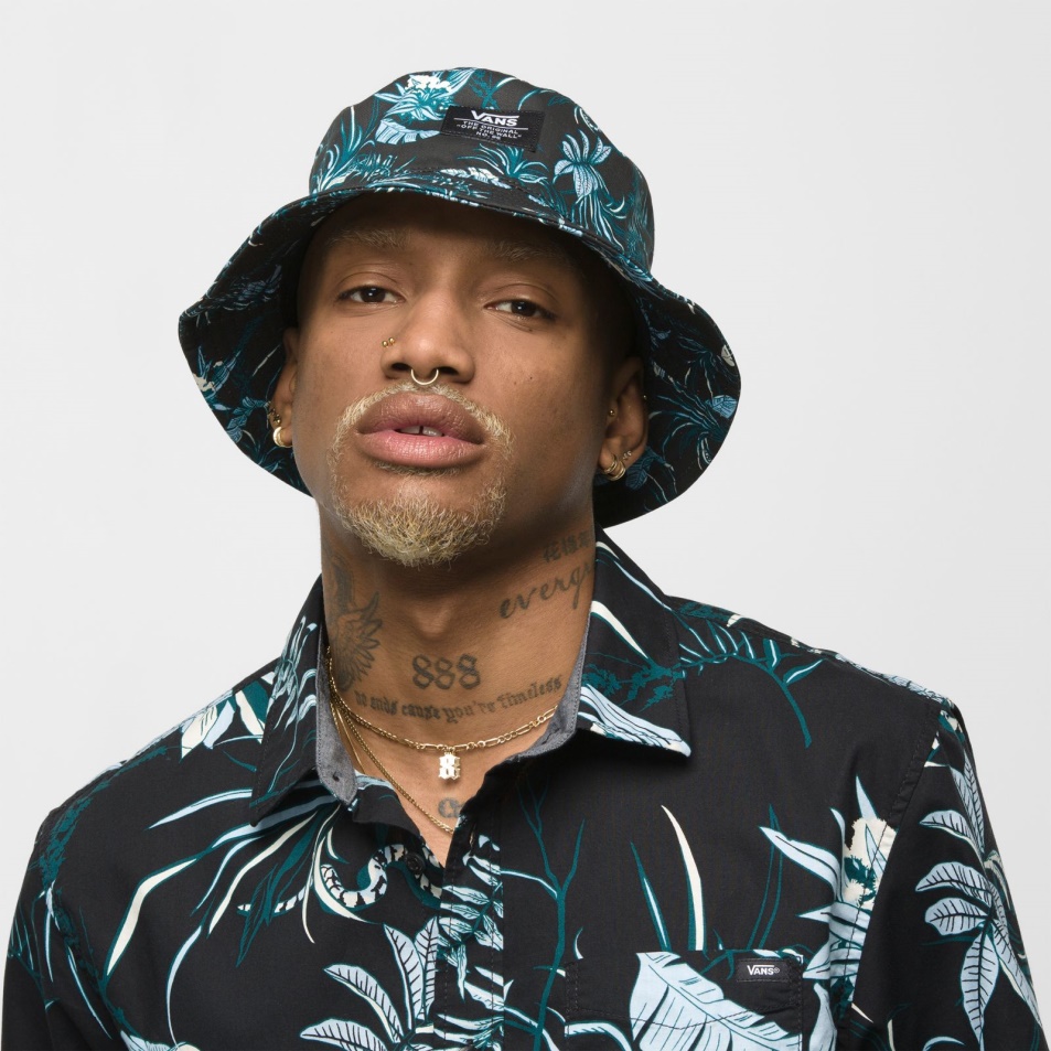 Furgonok Patch Bucket Hat Fekete-mély Kékeszöld
