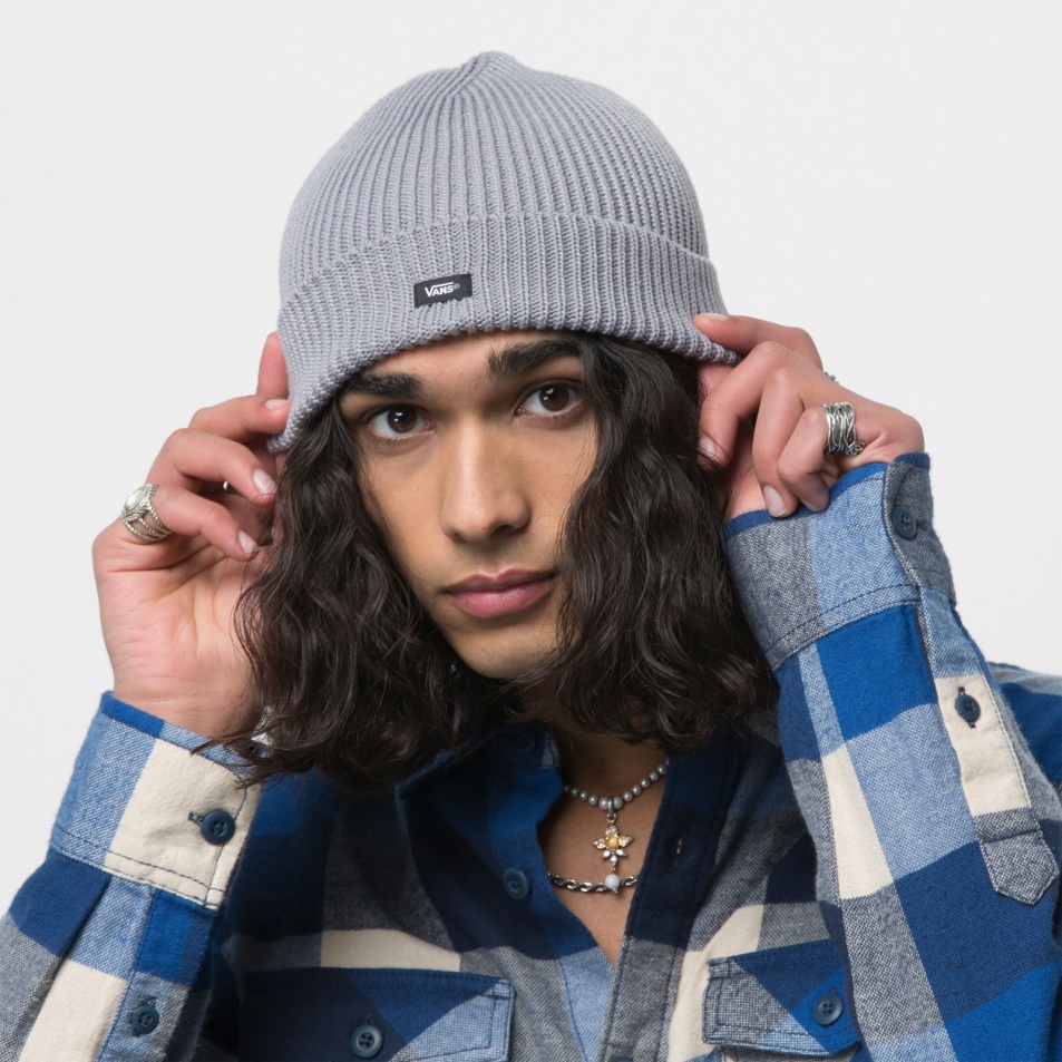 Furgonok Posta Sekély Mandzsetta Beanie Heather Szürke