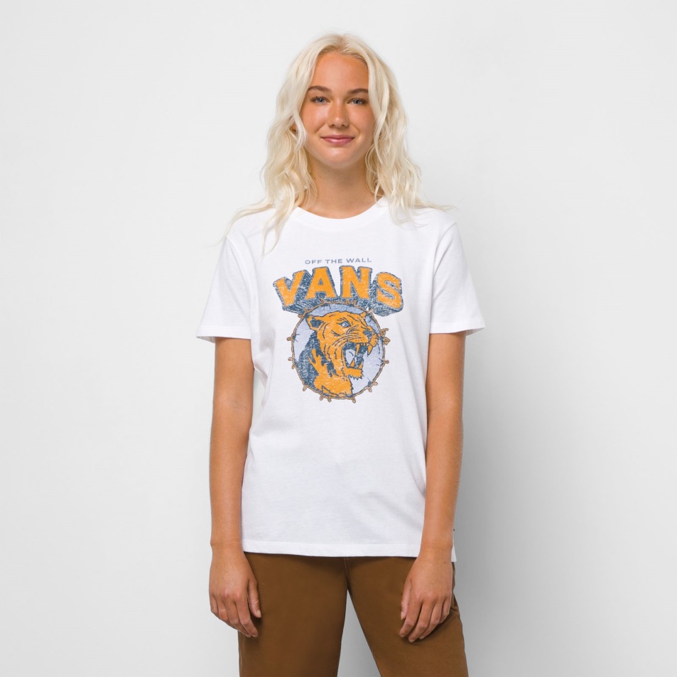 Furgonok Rawr Cat Bff Póló Fehér