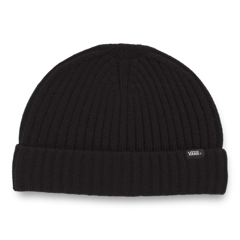 Furgonok Sekély Mandzsetta Beanie Fekete Férfiak