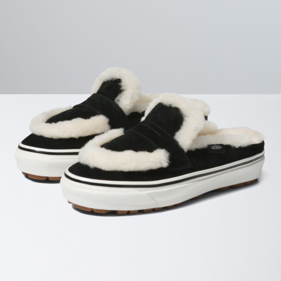 Furgonok Shearling Style 53 Cozy Mule Dx Fekete-natural