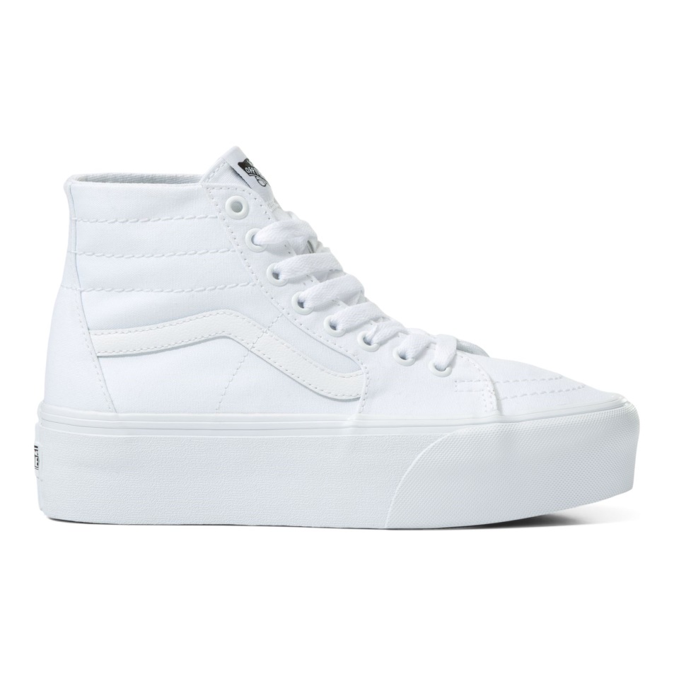 Vans Sk8-hi Kúpos Stackform Vászon Igazi Fehér
