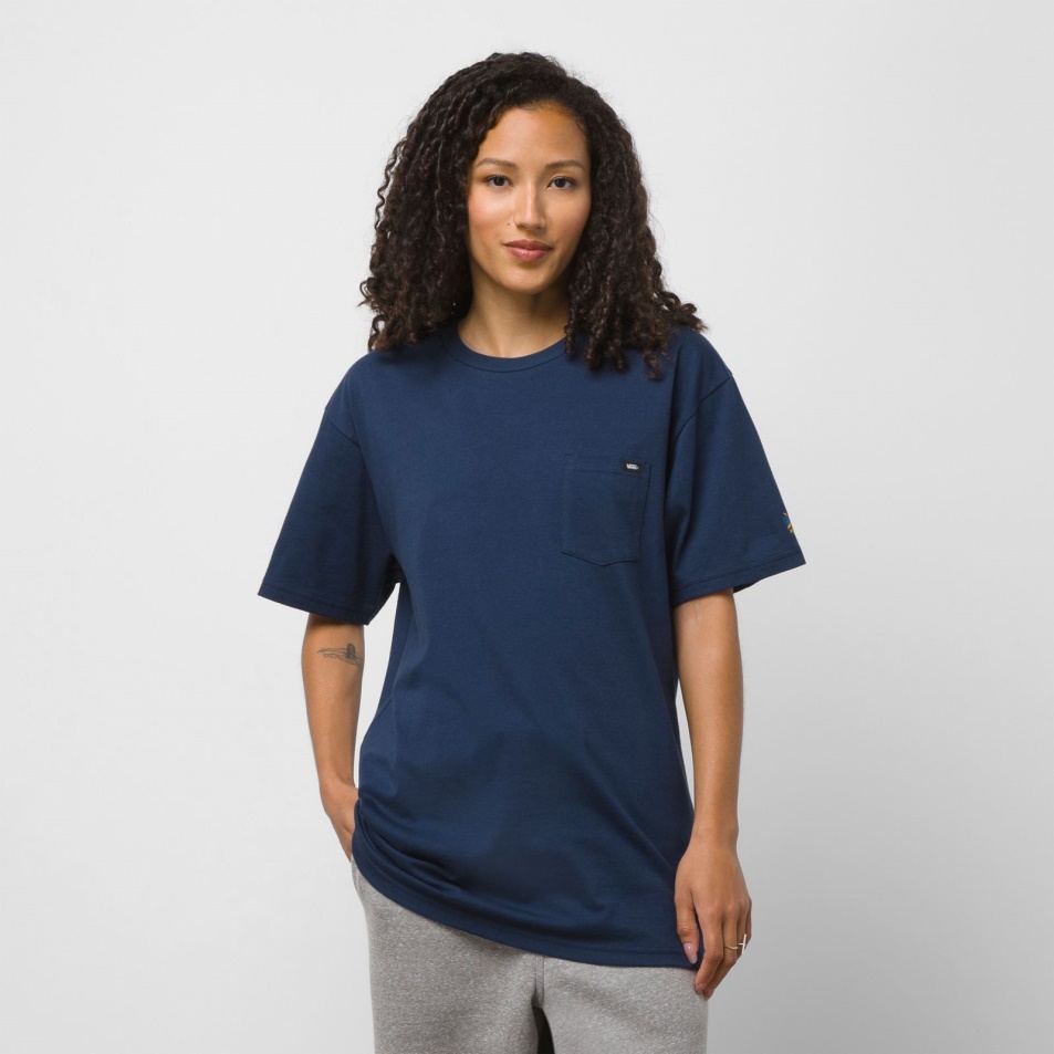 Vans Slack & Field Banner Zsebes Póló Ruha Blues
