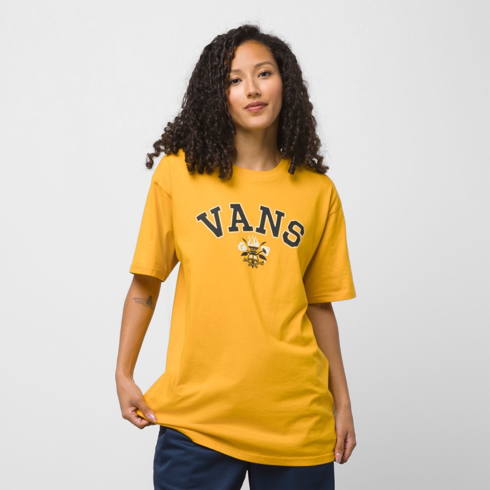 Vans Slack & Field Classic Pe Póló Aranysárga
