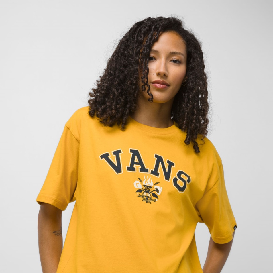 Vans Slack & Field Classic Pe Póló Aranysárga