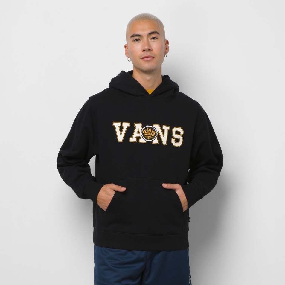 Vans Slack & Field State Champs Pulóver Kapucnis Kapucnis Fekete