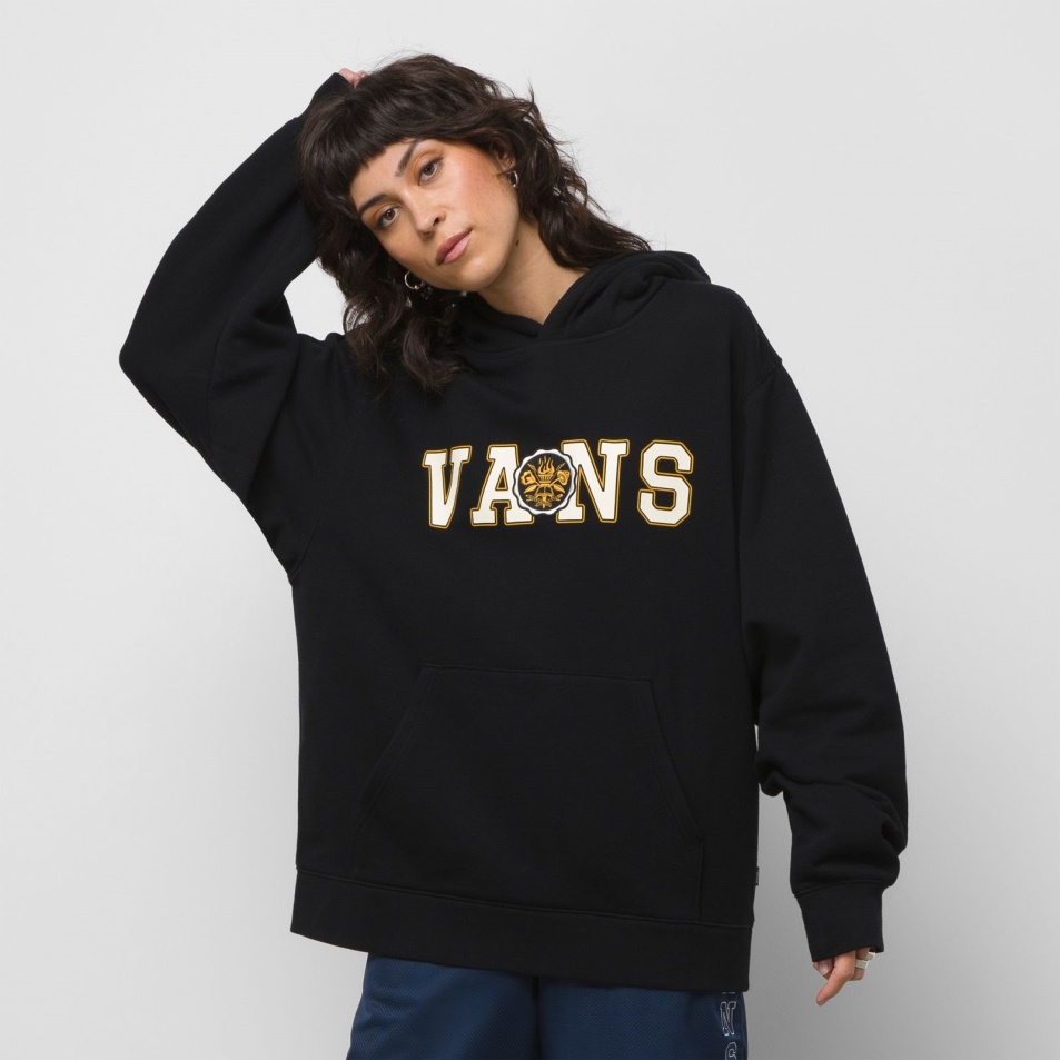 Vans Slack & Field State Champs Pulóver Kapucnis Kapucnis Fekete