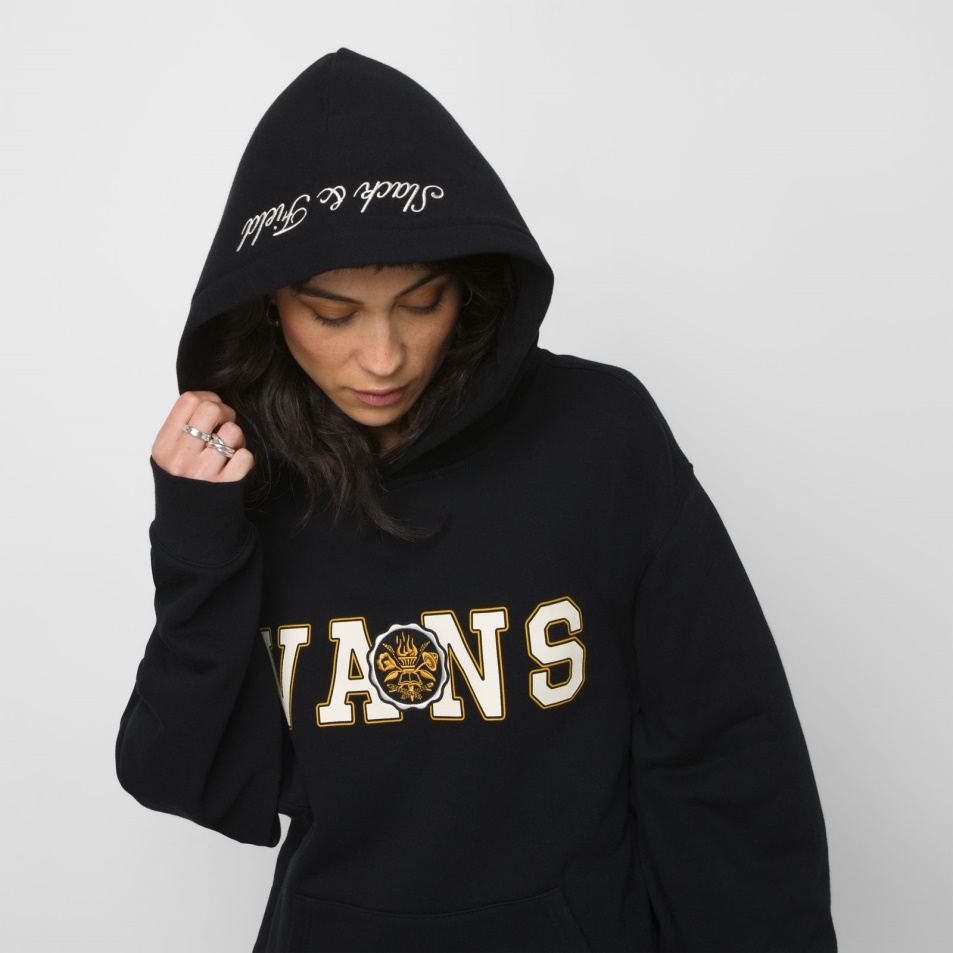 Vans Slack & Field State Champs Pulóver Kapucnis Kapucnis Fekete