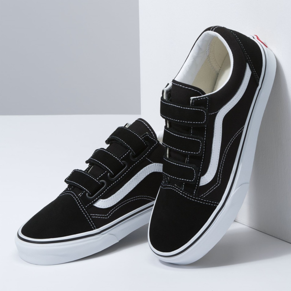 Furgonok Velúr Vászon Old Skool V Black-true White