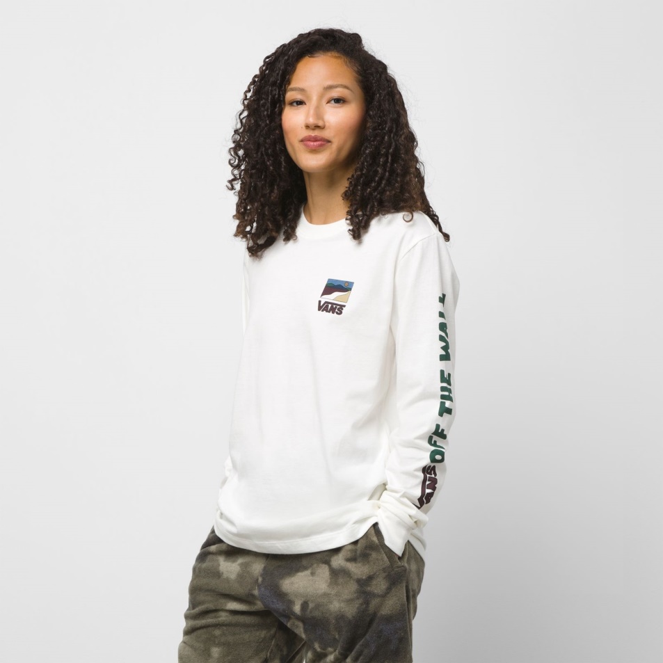 Vans Sun Trail Long Sleeve Bff Tee Marshmallow
