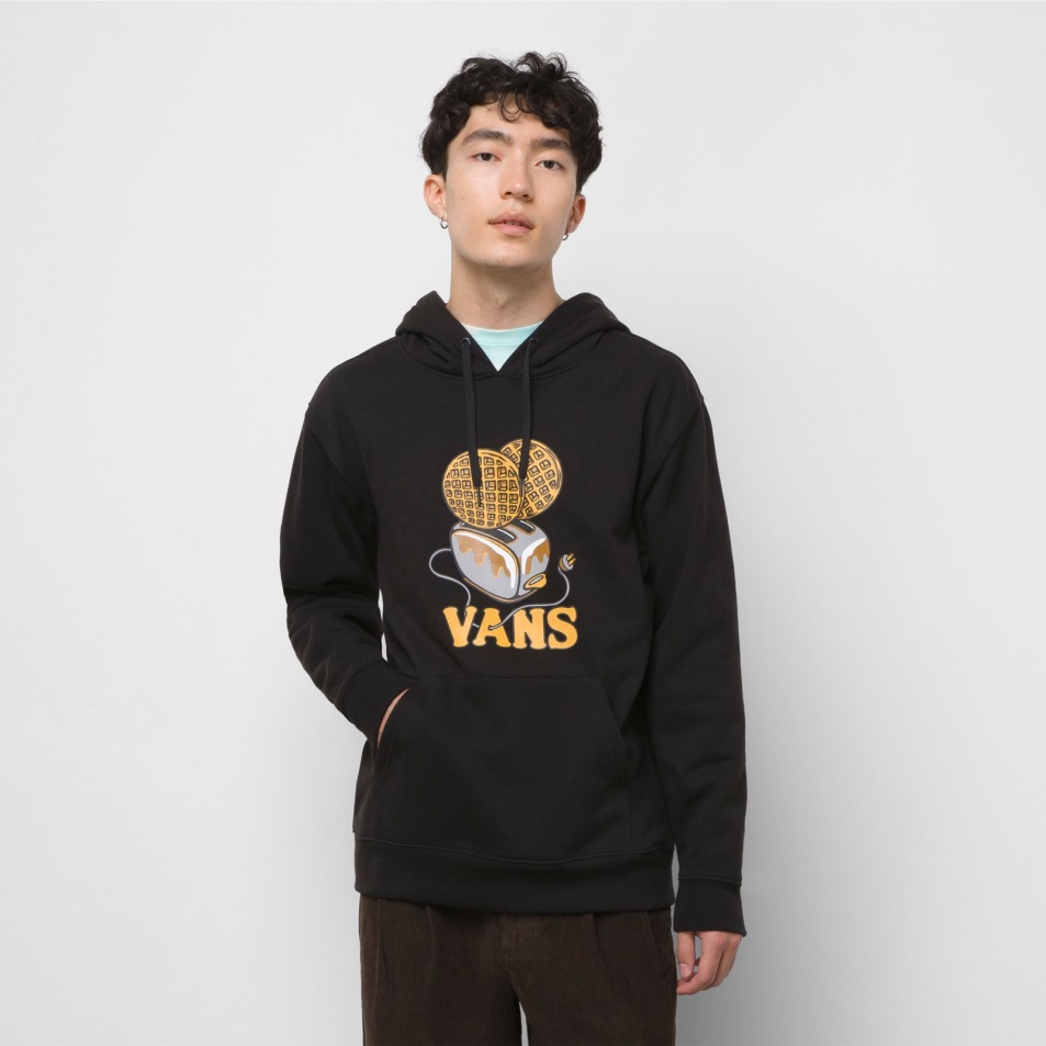 Vans Kenyérpirító Gofri Kapucnis Kapucnis Fekete