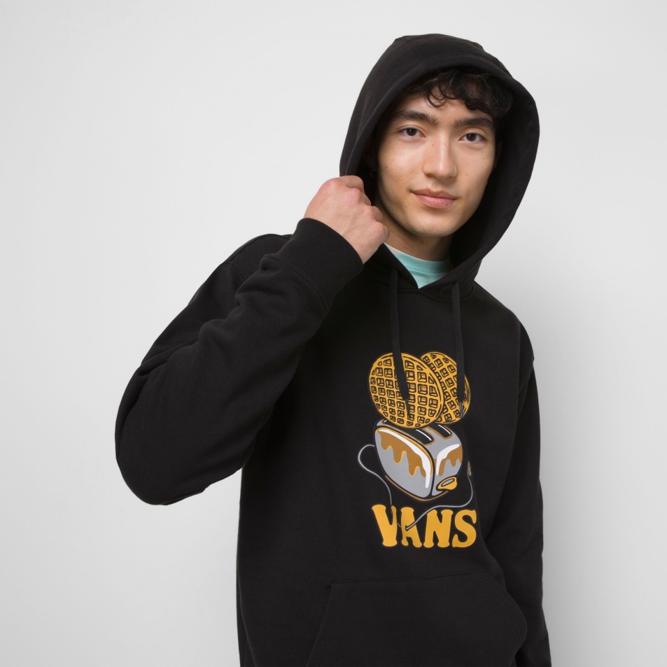 Vans Kenyérpirító Gofri Kapucnis Kapucnis Fekete