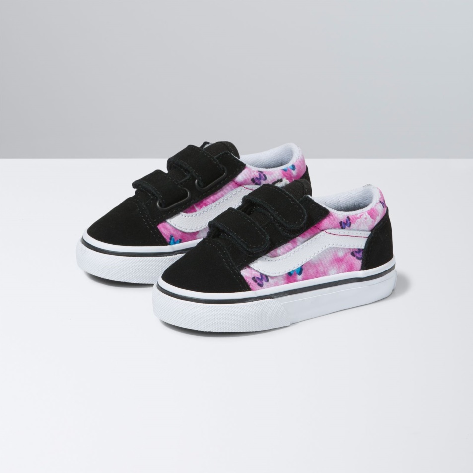 Furgonok Totyogó Pillangó álom Old Skool V Fukszia Piros-true Fehér