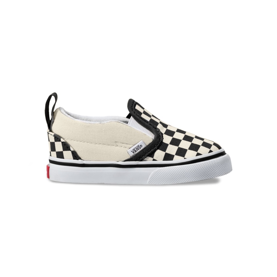 Kisteherautók Toddler Checkerboard Slip-on V Fekete-fehér