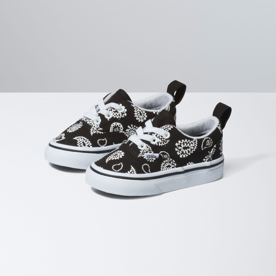 Furgonok Toddler Korszak Rugalmas Csipke Csekk Paisley Fekete