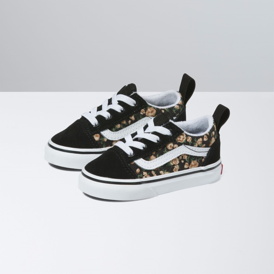 Furgonok Toddler Rose álmok Old Skool Rugalmas Csipke Fekete-fehér