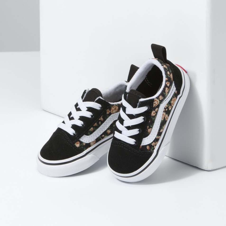 Furgonok Toddler Rose álmok Old Skool Rugalmas Csipke Fekete-fehér