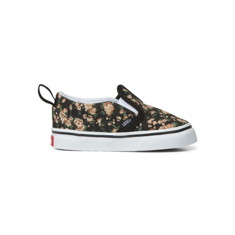 Furgonok Toddler Rose álmok Slip-on V Fekete-fehér