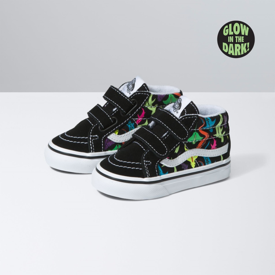 Vans Toddler Sk8-mid Reissue V Glow Cápák Fekete Multi